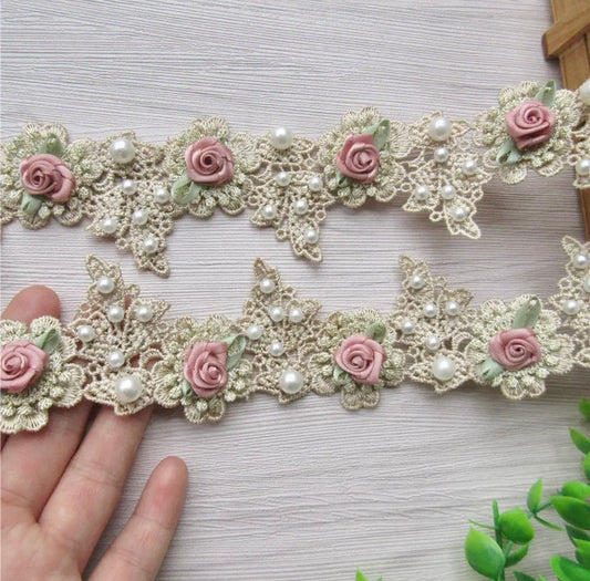 Rose Flower Trim Gold-#RFT8