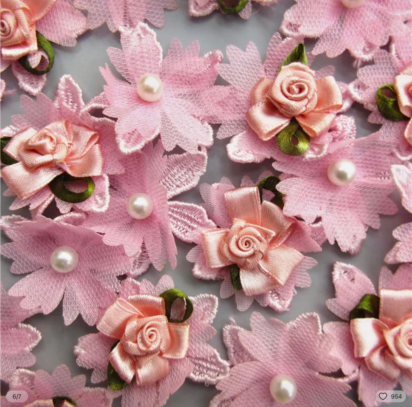 Pink Flower Trim #PFL1
