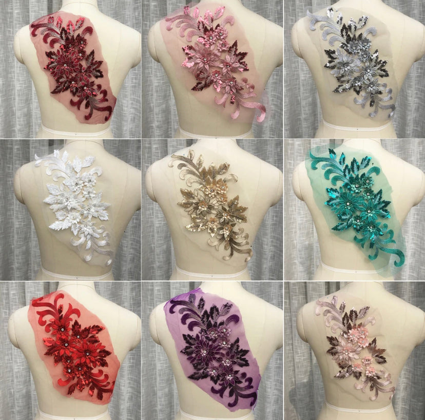 Large Sequin Applique - 3D#16 - 16 Colours