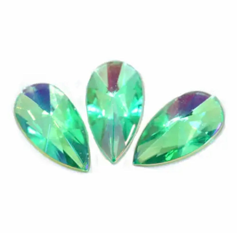 Teardrop Acrylic -Light Peridot AB