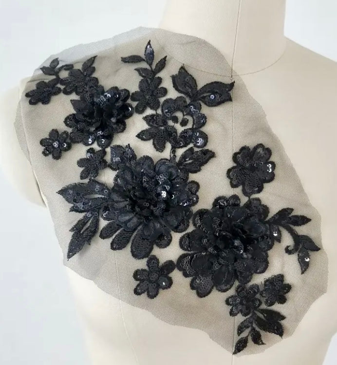 Sequin 3D Flowers #3- Large - 6 colours