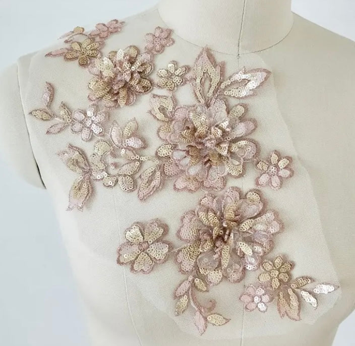Sequin 3D Flowers #3- Large - 6 colours
