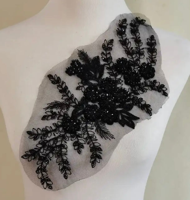 Beaded Flower Applique -BL#3 - 5 colours