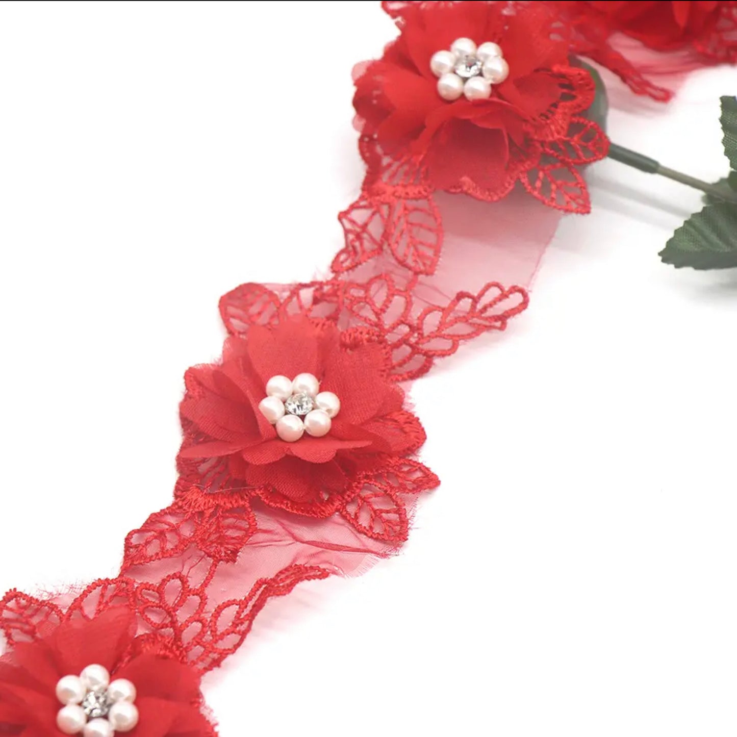 Delicate Flower Trim - 7 Colours-DF07