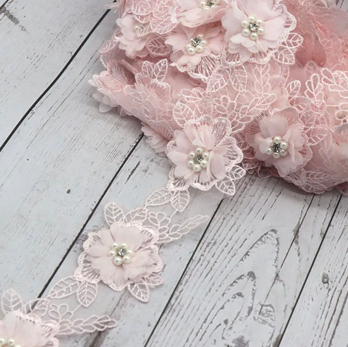 Delicate Flower Trim - 7 Colours-DF07