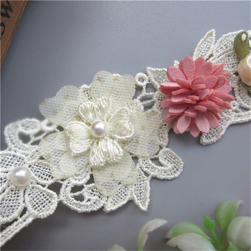 Cream Flower Trim - #CFT1