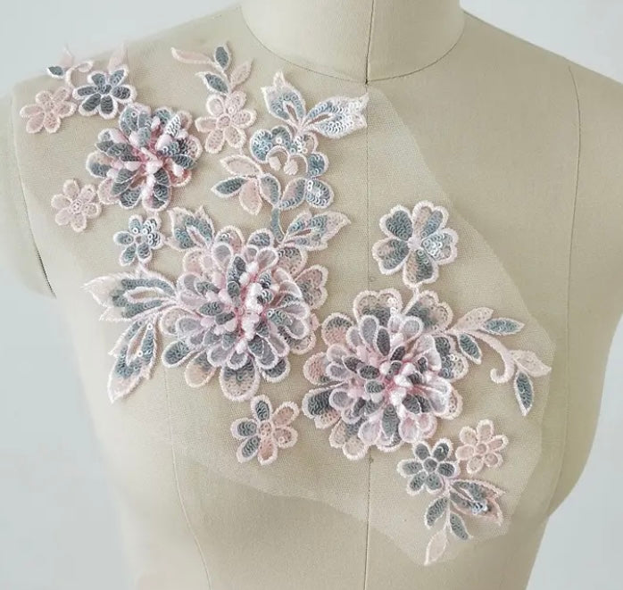 Sequin 3D Flowers #3- Large - 6 colours