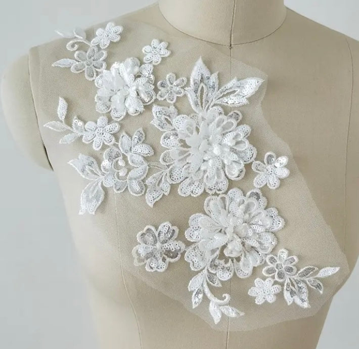 Sequin 3D Flowers #3- Large - 6 colours