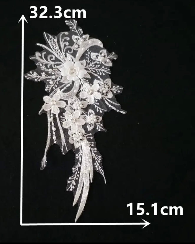3D Flower Appliques #19 - Med - 2 Colours