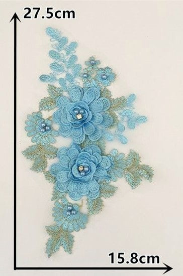 Medium Delicate 3D Flowers - 3D#50- 5 Colours