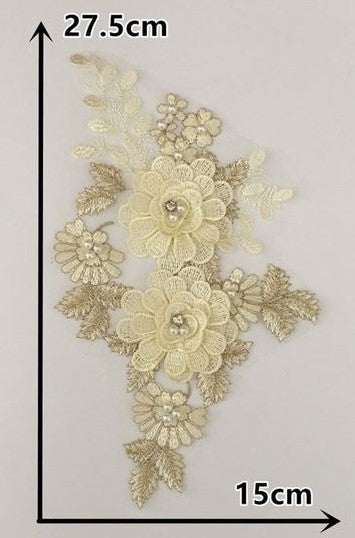 Medium Delicate 3D Flowers - 3D#50- 5 Colours