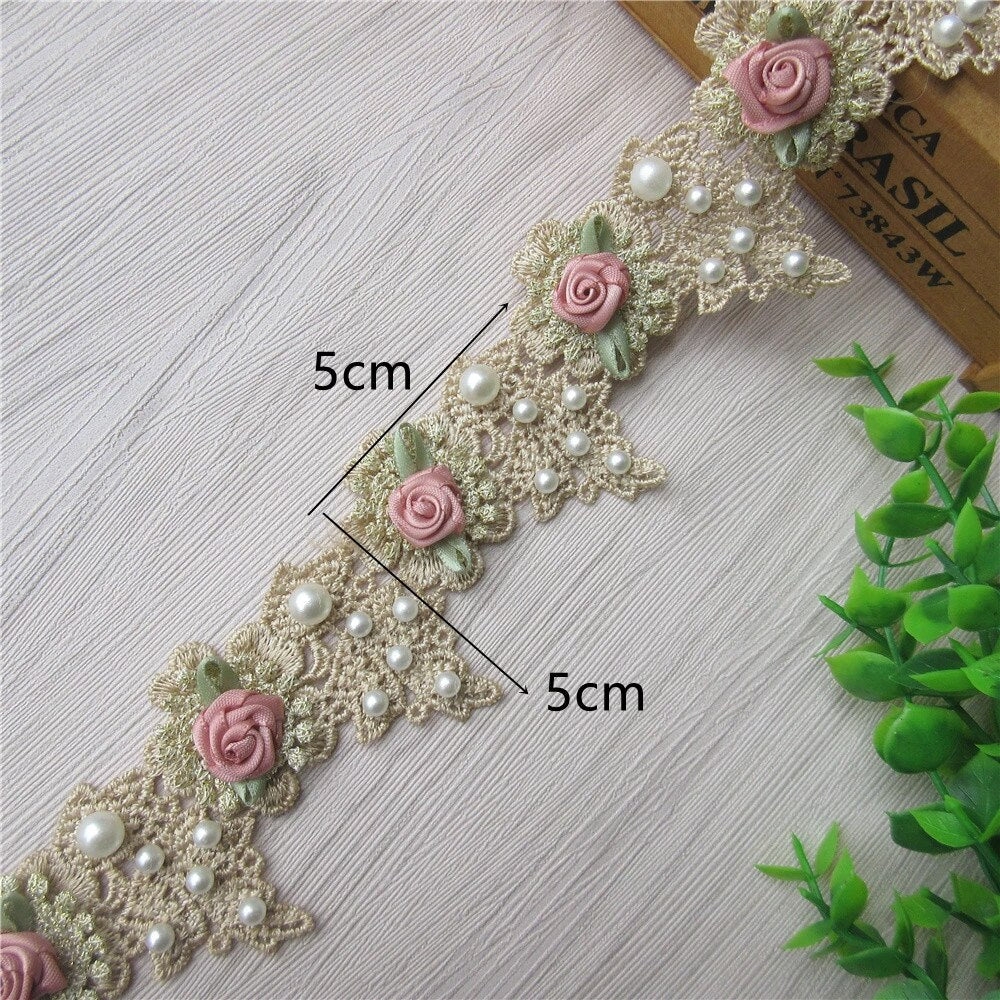 Rose Flower Trim Gold-#RFT8
