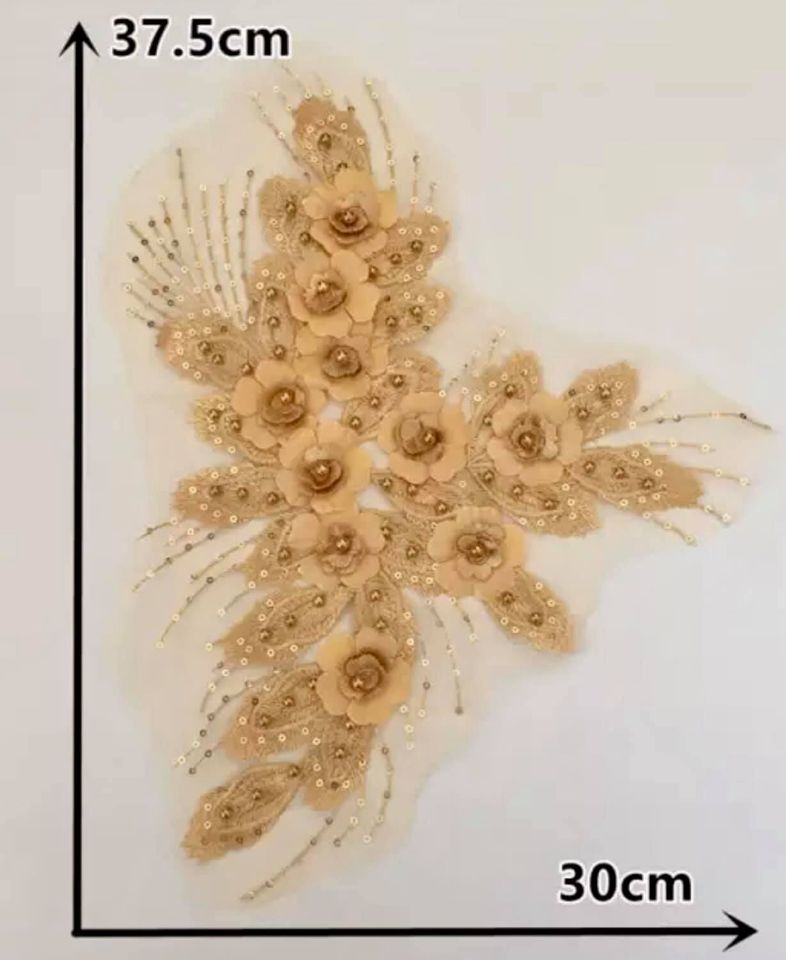 Large 3D Flower Applique - 3D#19 - 5 Colours