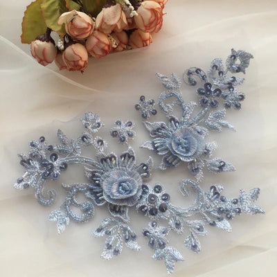 Beaded Flower Applique - BL#1 - 9 Colours