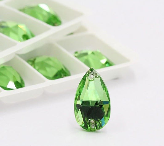 K9 Light Peridot Teardrop