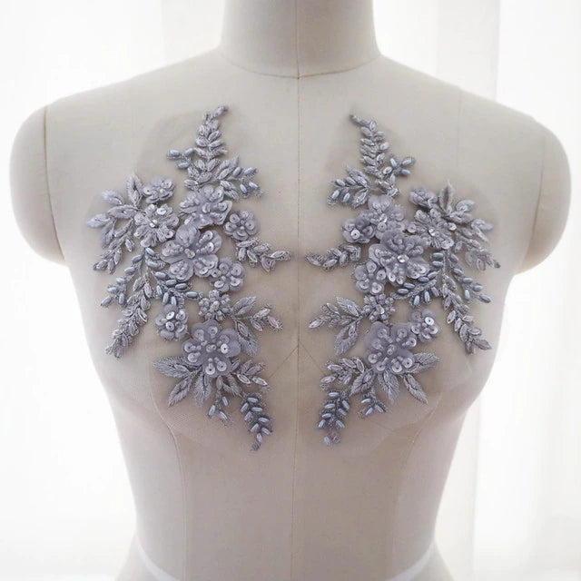 Beaded Flower Applique #4