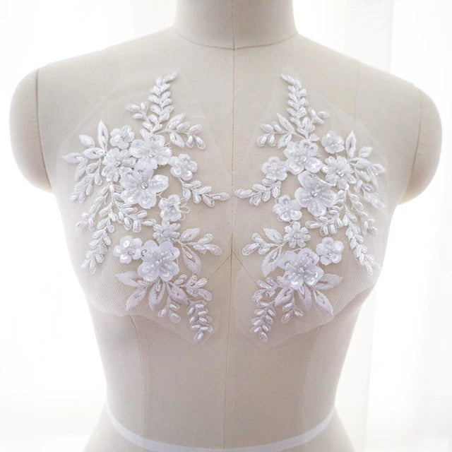 Beaded Flower Applique #4