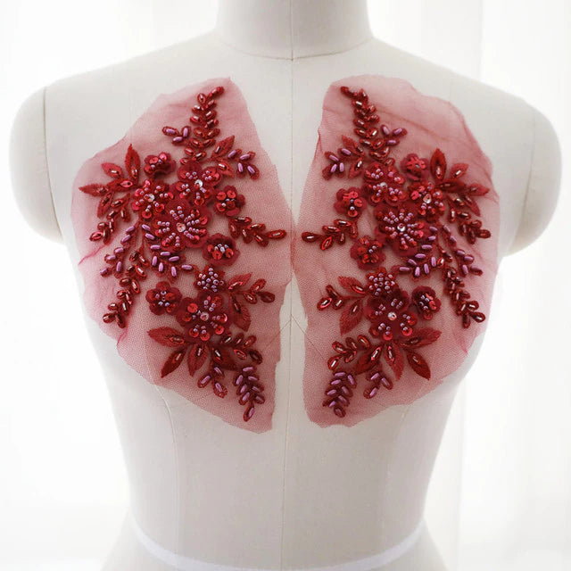 Beaded Flower Applique #4