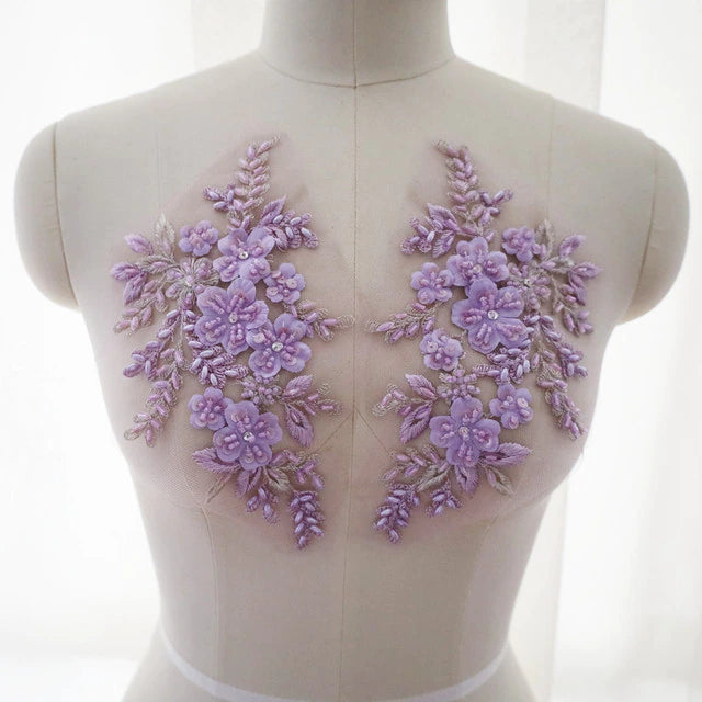 Beaded Flower Applique #4