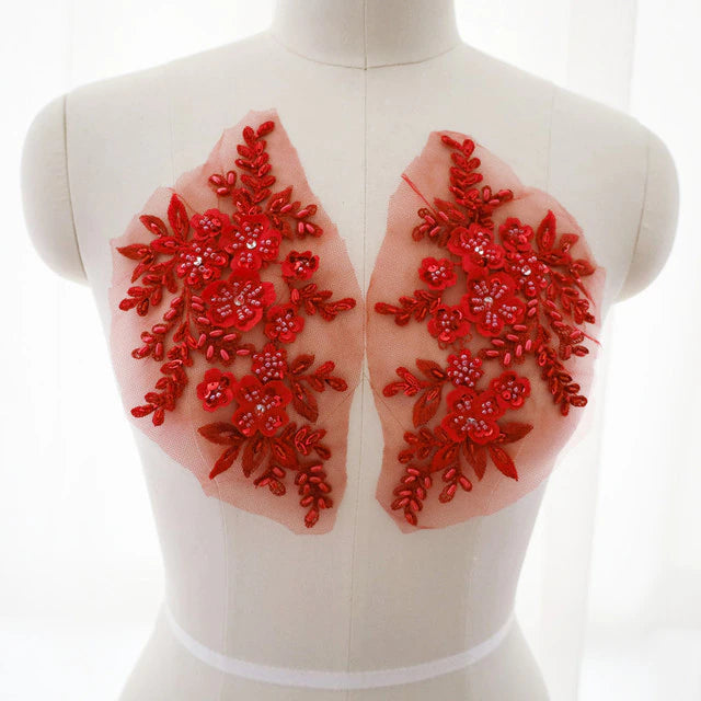 Beaded Flower Applique #4