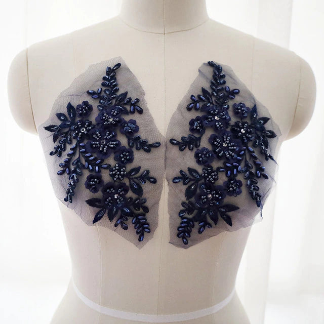 Beaded Flower Applique #4