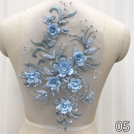 3D Delicate Lace Applique #4 - 5 Colours
