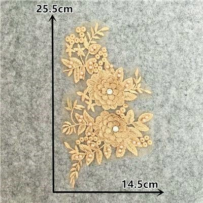 3D Flowers with Pearls - Med -4 Colours