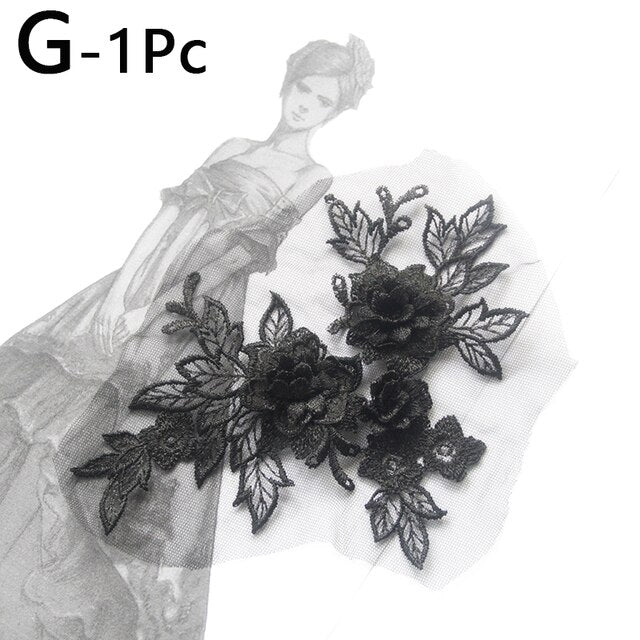 Delicate 3D Flowers SML- 3D#61 -15 Colours
