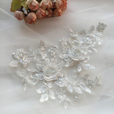 Beaded Flower Applique - BL#1 - 9 Colours