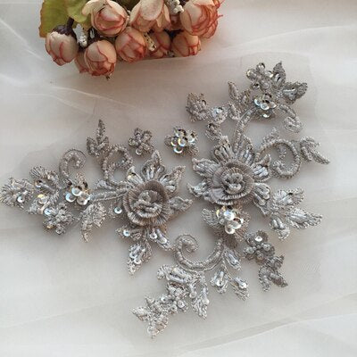 Beaded Flower Applique - BL#1 - 9 Colours
