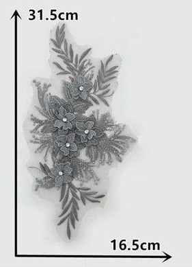 Medium Metallic Applique #1 - 3D#44 - 6 colours