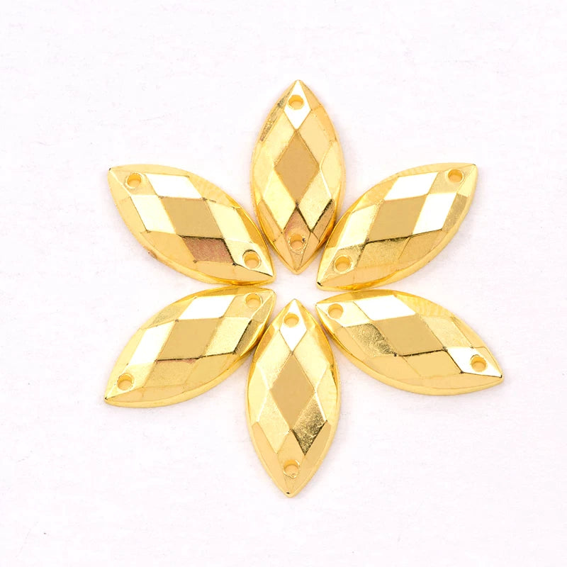 Gold Navette - Acrylic