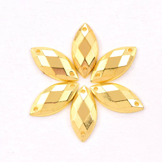 Gold Navette  - Acrylic