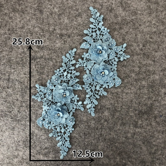 3D Flowers and Pearls #3 - Med 7 Colours available
