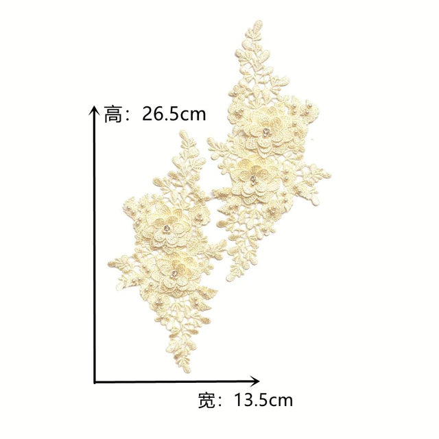 3D Flowers and Pearls #3 - Med 7 Colours available