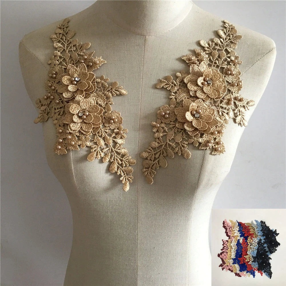 Medium Flowers and Pearls #3 - 3D#38 - 7 Colours available
