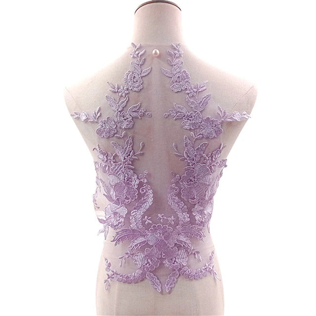 Embroidered Bodice Applique #2 - LA#6 - 8 Colours