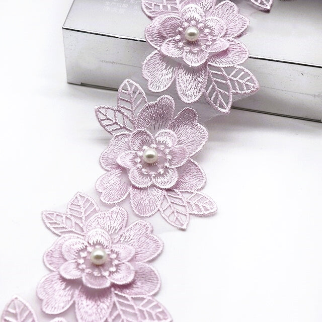 Pearl Flower Trim - 8 Colours