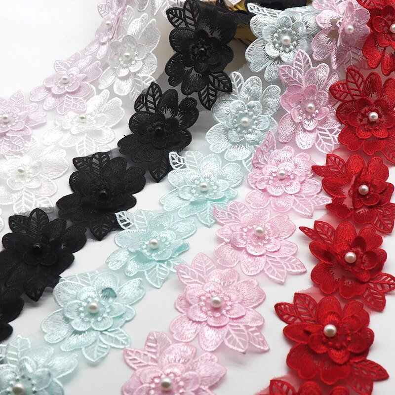 Pearl Flower Trim - 8 Colours