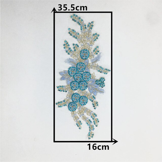 Beaded Flower Applique -BL#3 - 5 colours
