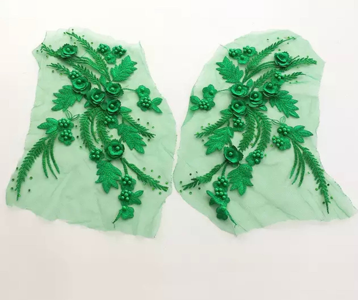 3D Flowers & Pearls Mirror Pairs - 15 Colours