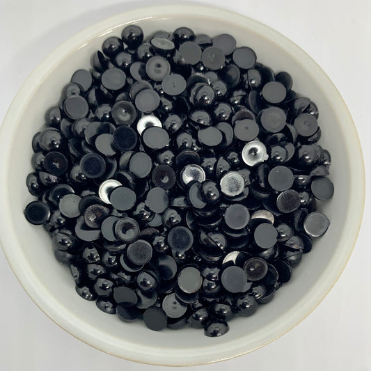 Jet Black - 1/2 Pearls
