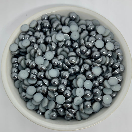 Gun Metal - 1/2 Pearls
