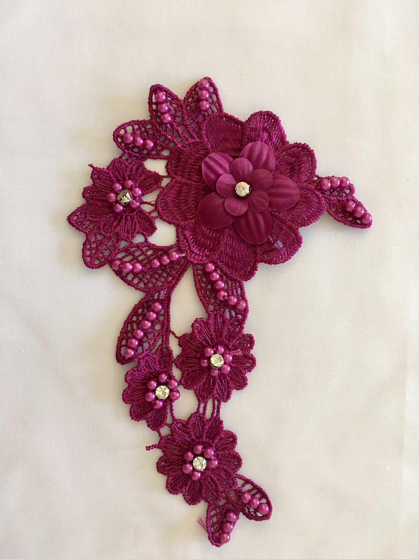 3D Flowers with Pearls SML - 3D#62 - 8 Colours