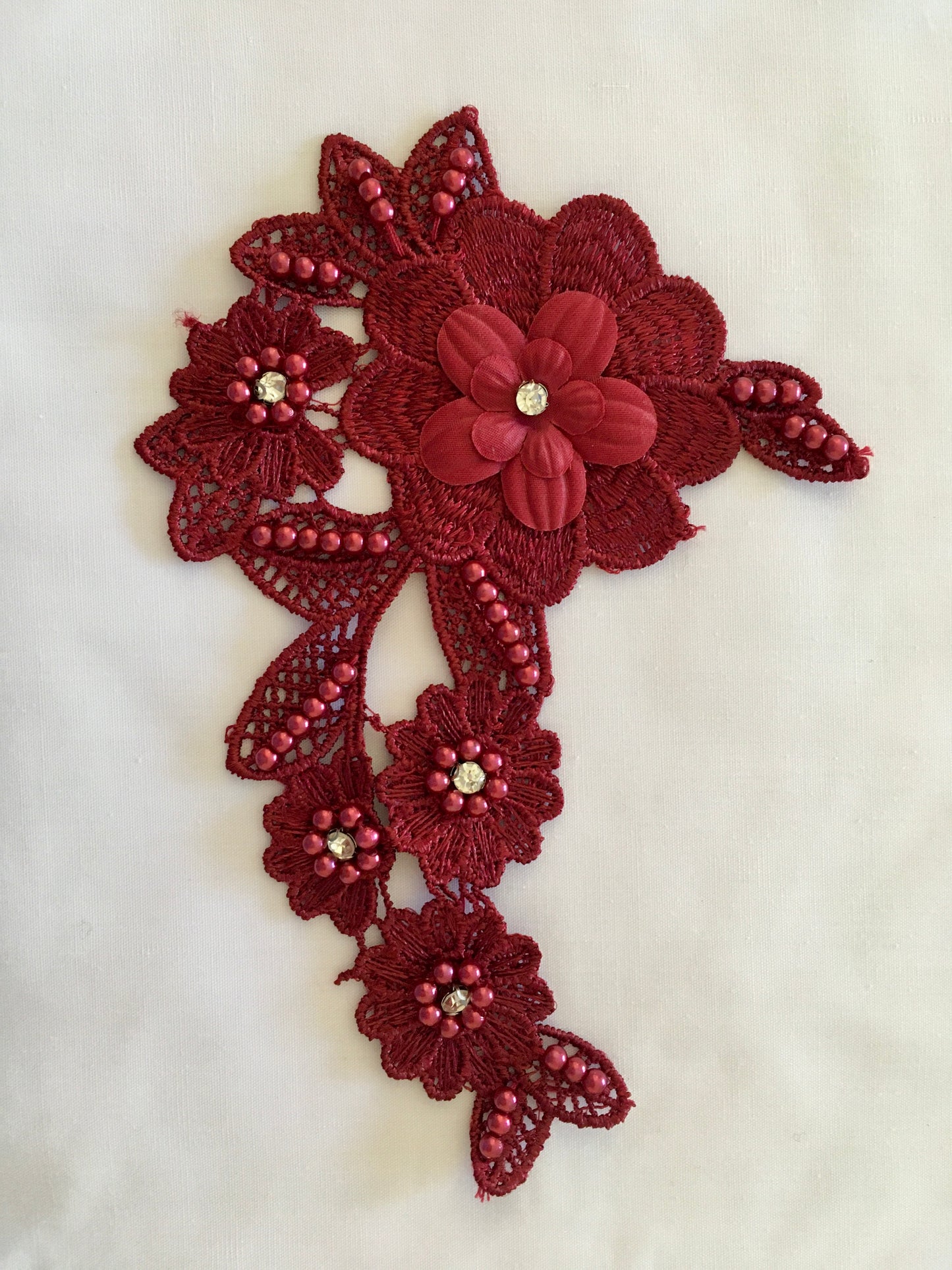 3D Flowers with Pearls SML - 3D#62 - 8 Colours