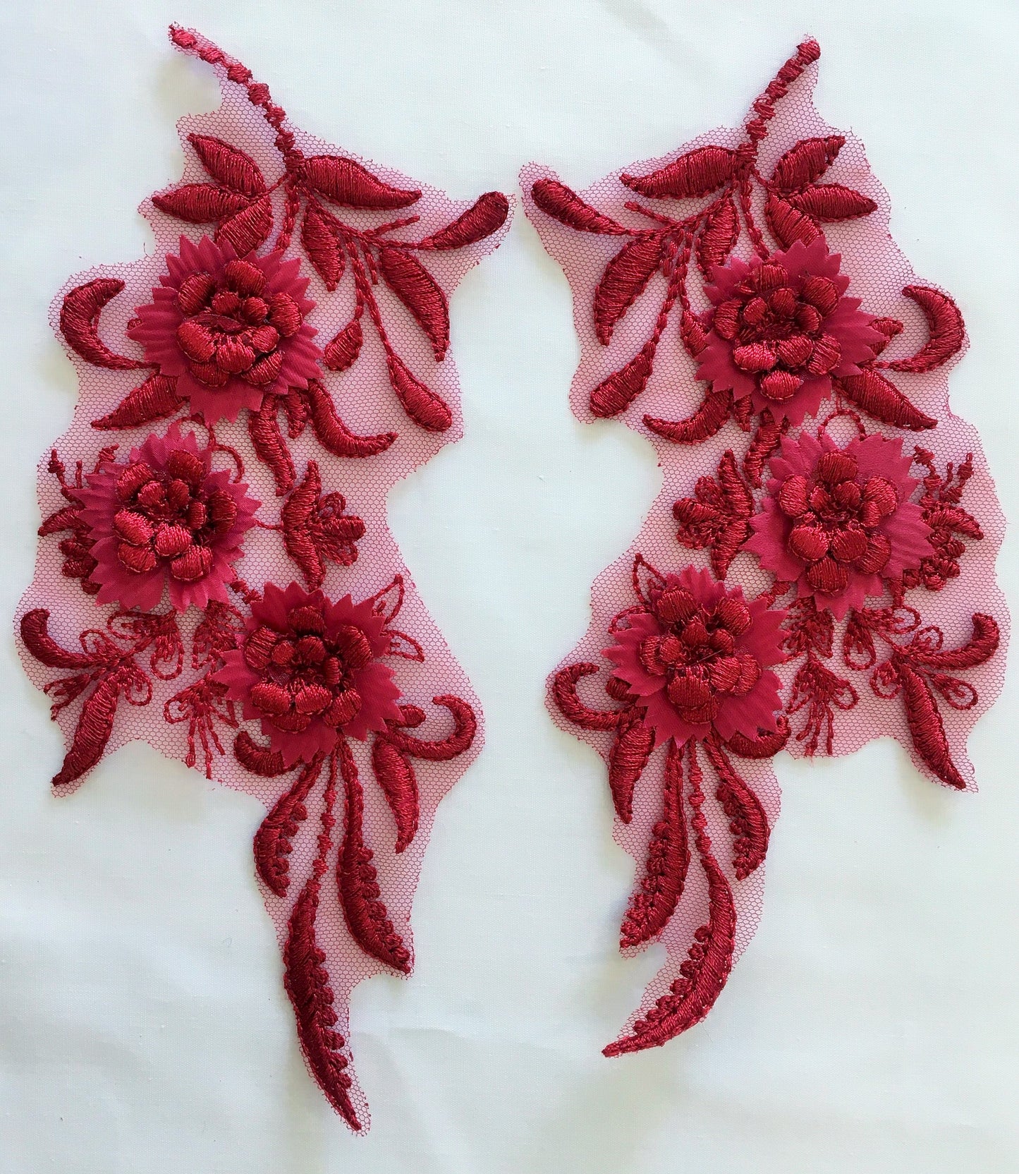 3D Flower Applique SML - 3D#66 - 3 Colours