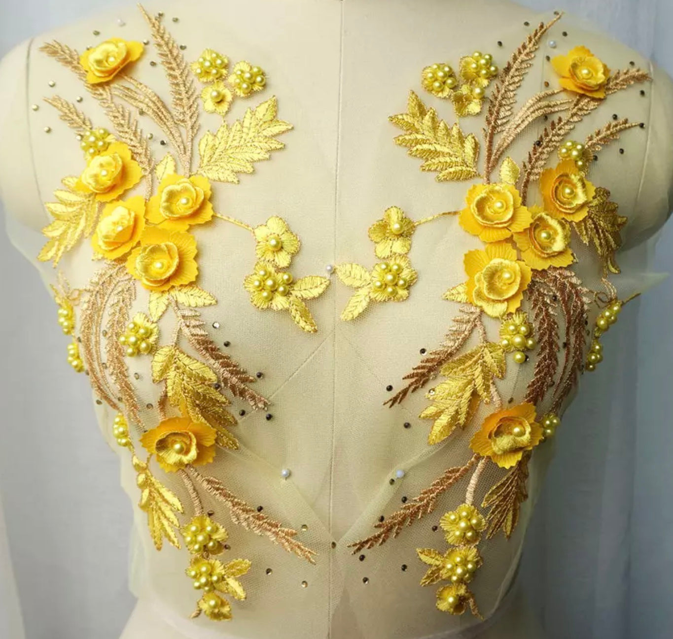 3D Flowers & Pearls Mirror Pairs - 15 Colours