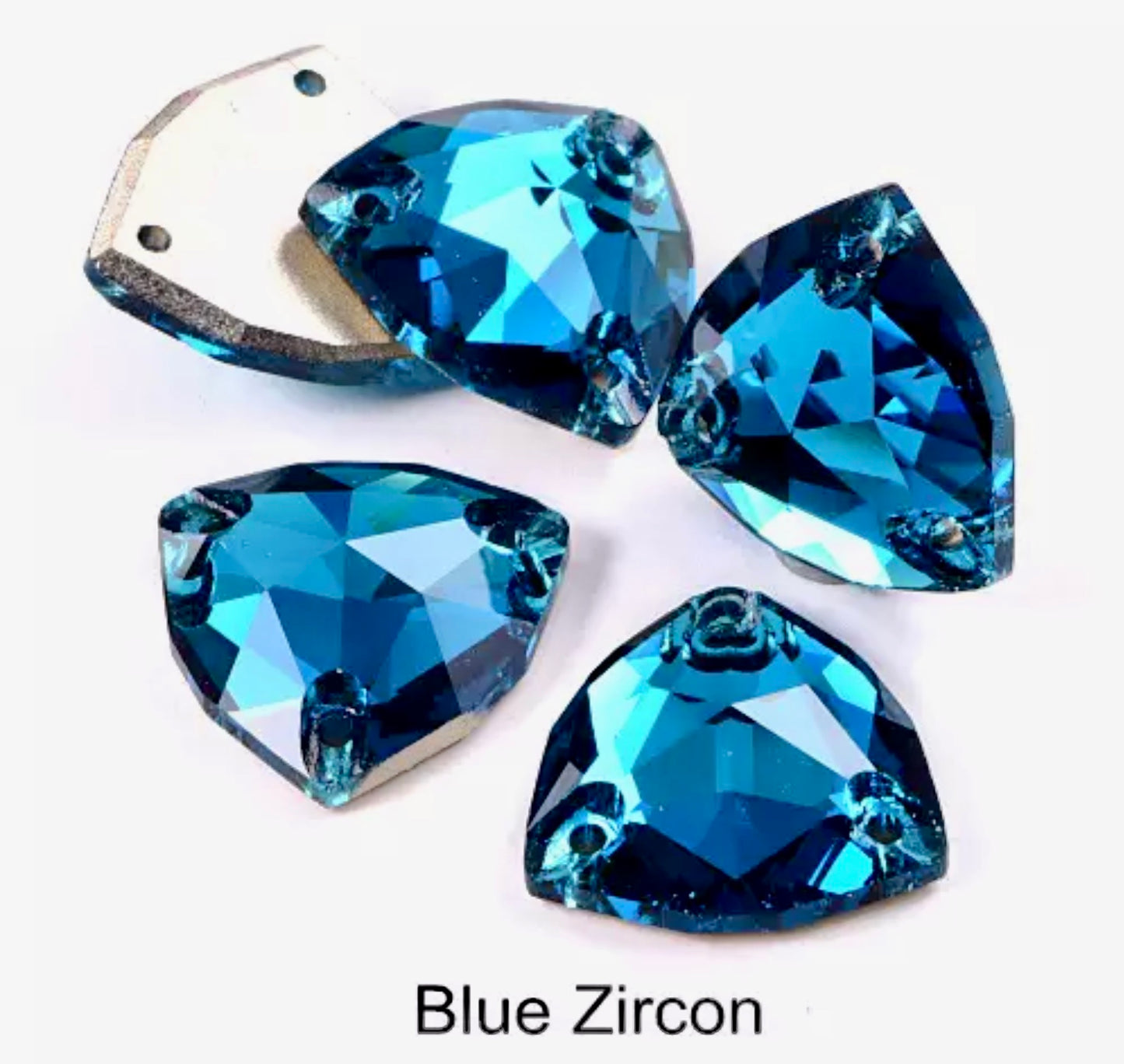 K9 Blue Zircon Trilliant