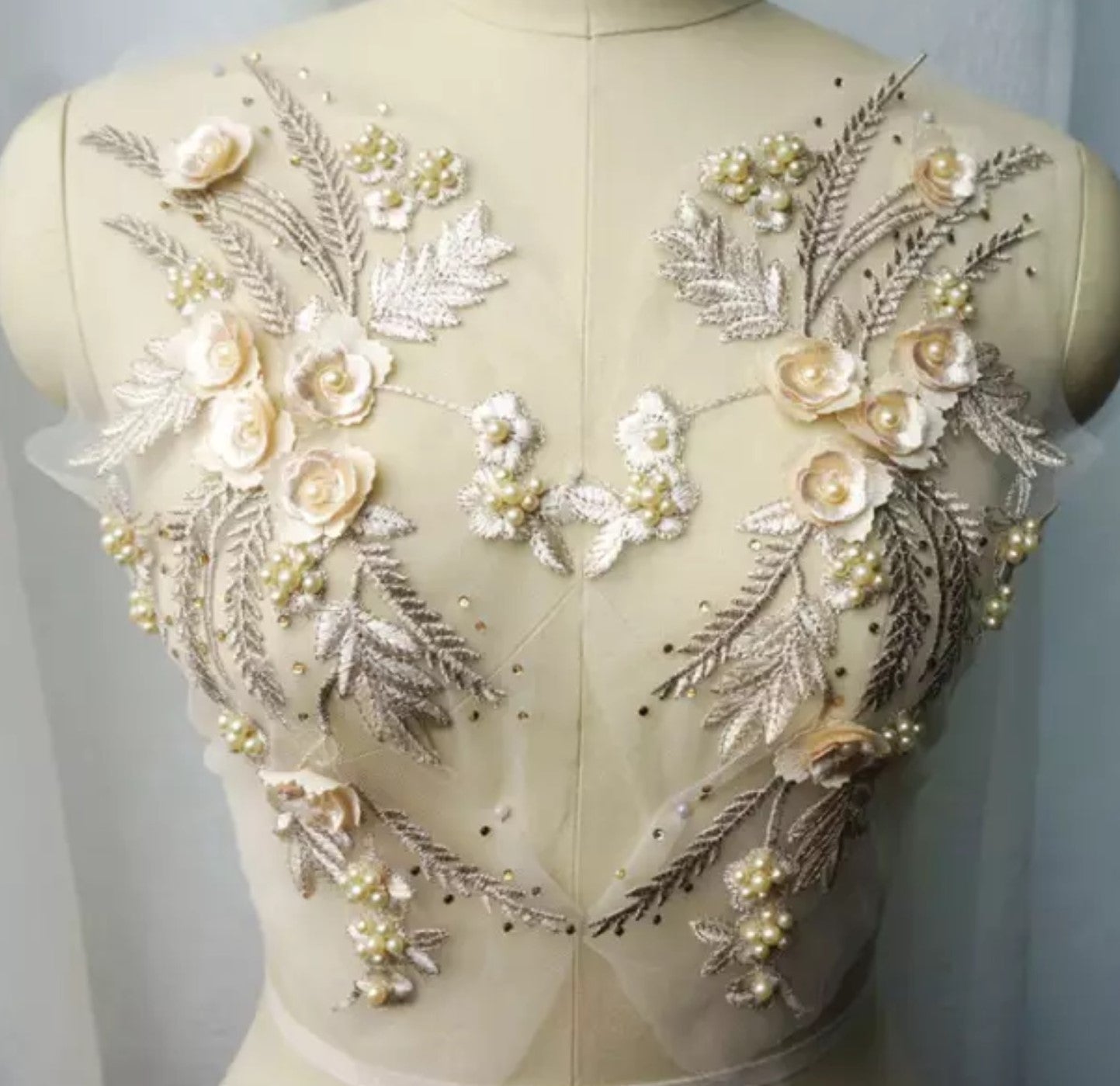 3D Flowers & Pearls Mirror Pairs - 15 Colours
