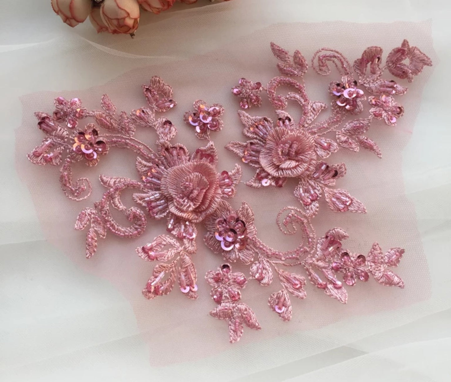 Beaded Flower Applique - BL#1 - 9 Colours